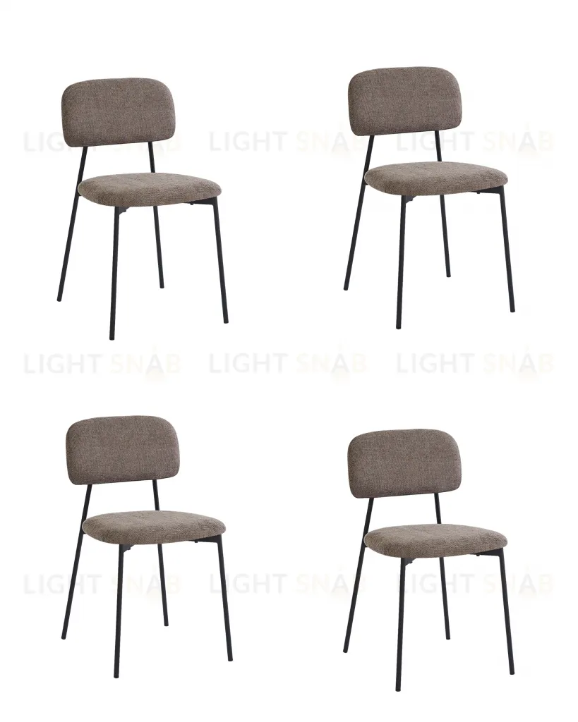 Стул Chao коричневый черные ножки 4 шт. УТ000040811