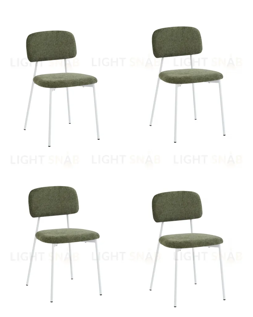 Стул Chao зеленый белые ножки 4 шт. УТ000040813