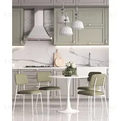 Стул Chao зеленый белые ножки УТ000039972