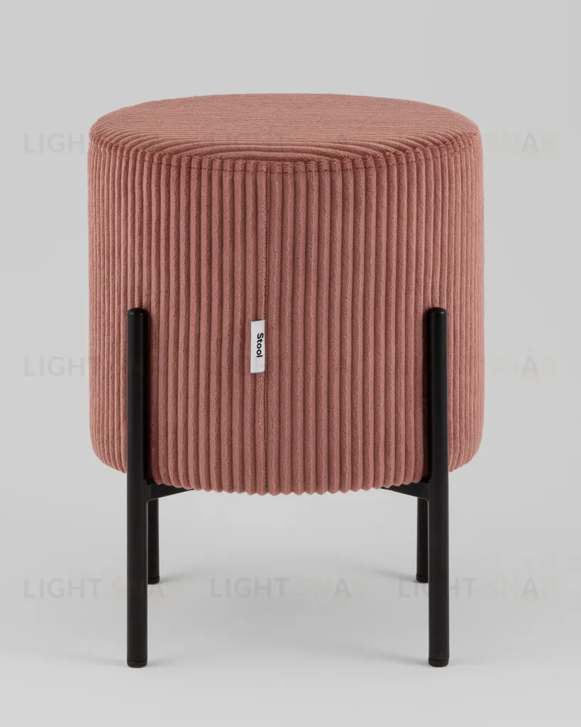 Пуф Кейси велюр рельефный коралловый УТ000040012