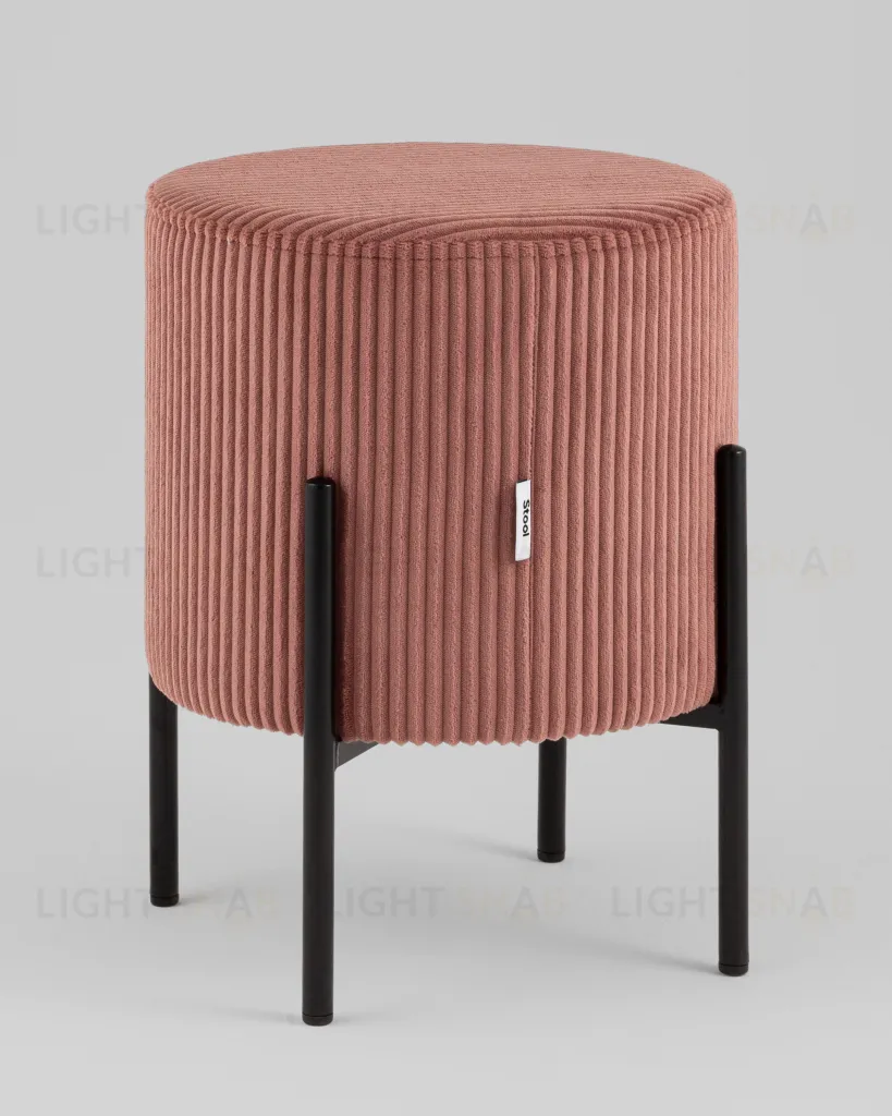 Пуф Кейси велюр рельефный коралловый УТ000040012