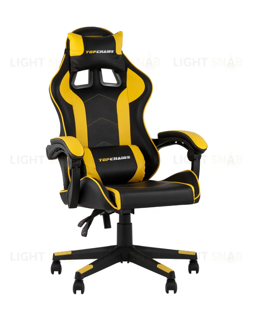 Кресло спортивное TopChairs Shadow черно-желтый УТ000039464