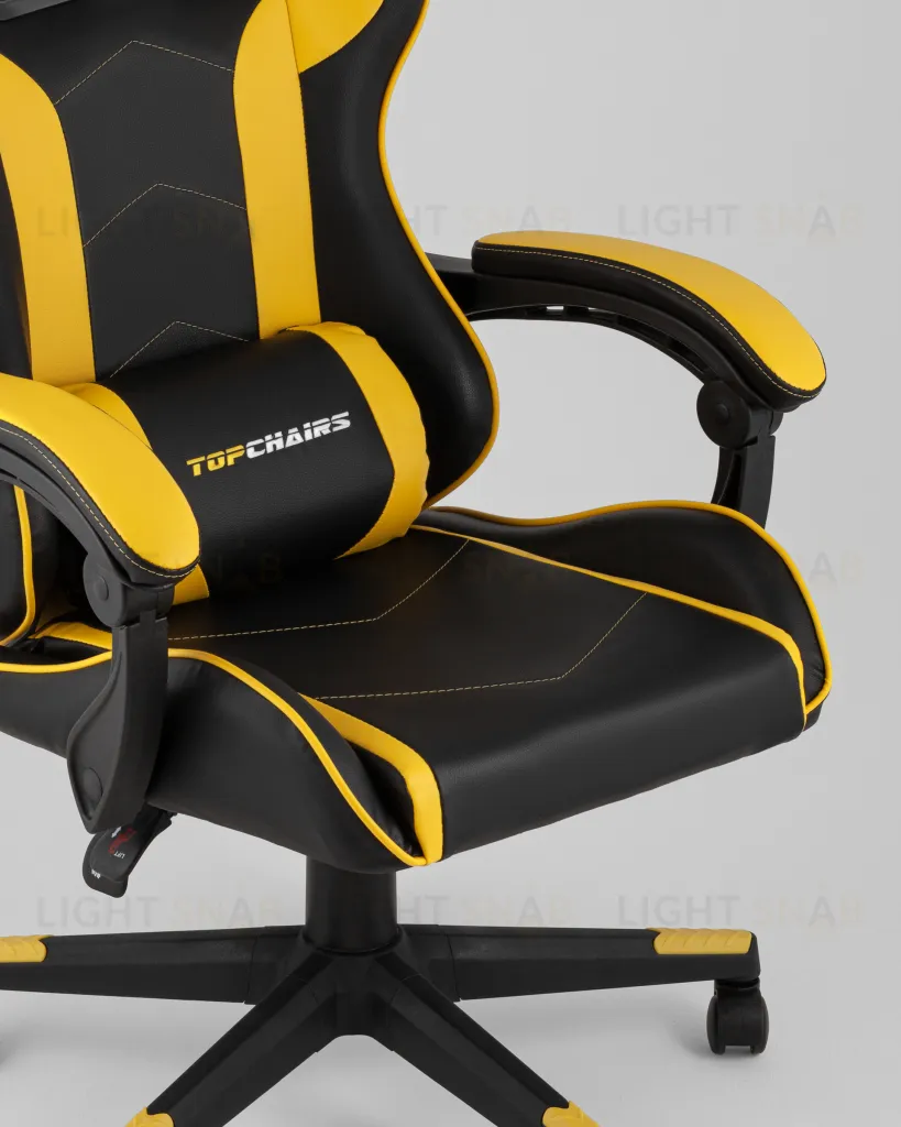Кресло спортивное TopChairs Shadow черно-желтый УТ000039464