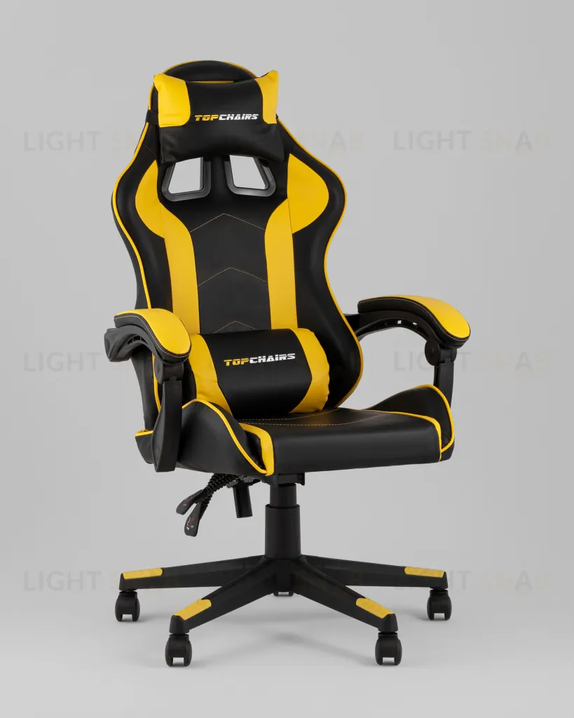Кресло спортивное TopChairs Shadow черно-желтый УТ000039464