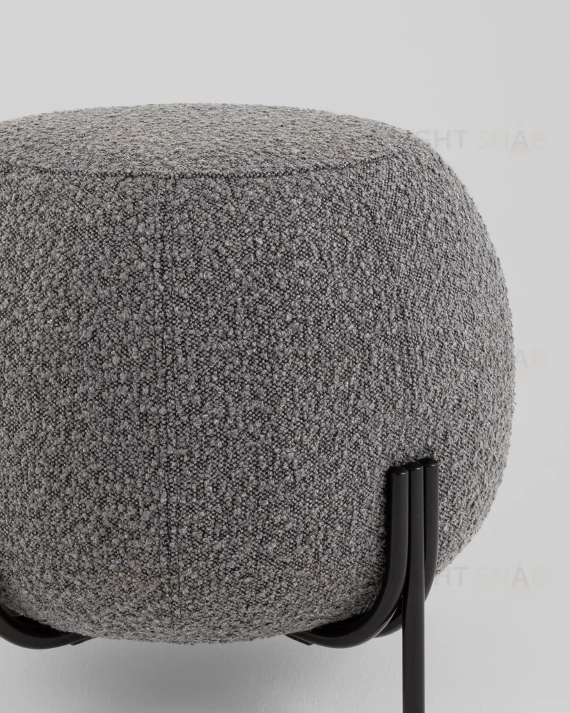 Пуф Флик new ткань букле тёмно-серый УТ000040001