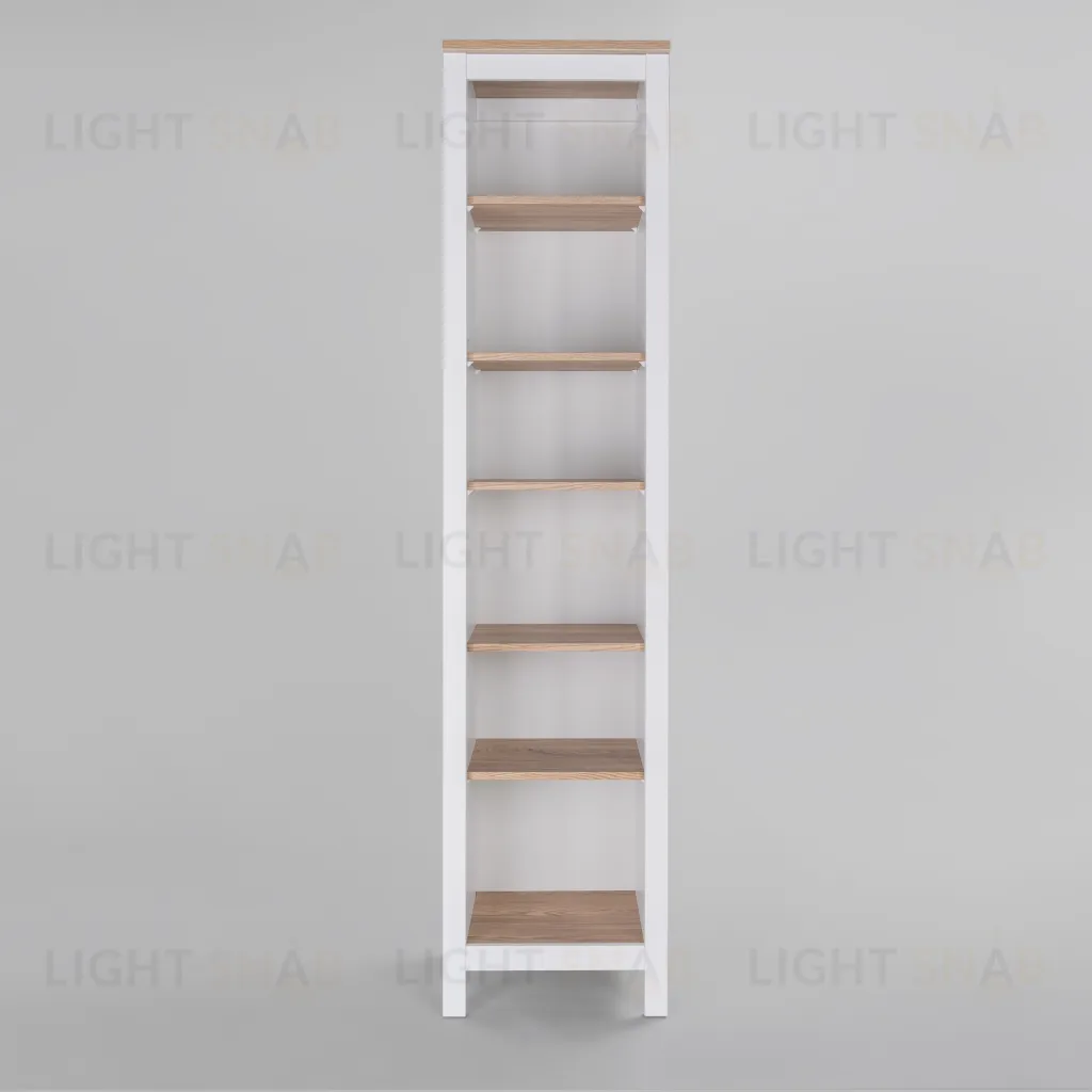 2.08.07.100.14 САГА стеллаж 50 белый/ясень RU 2.08.07.100.14