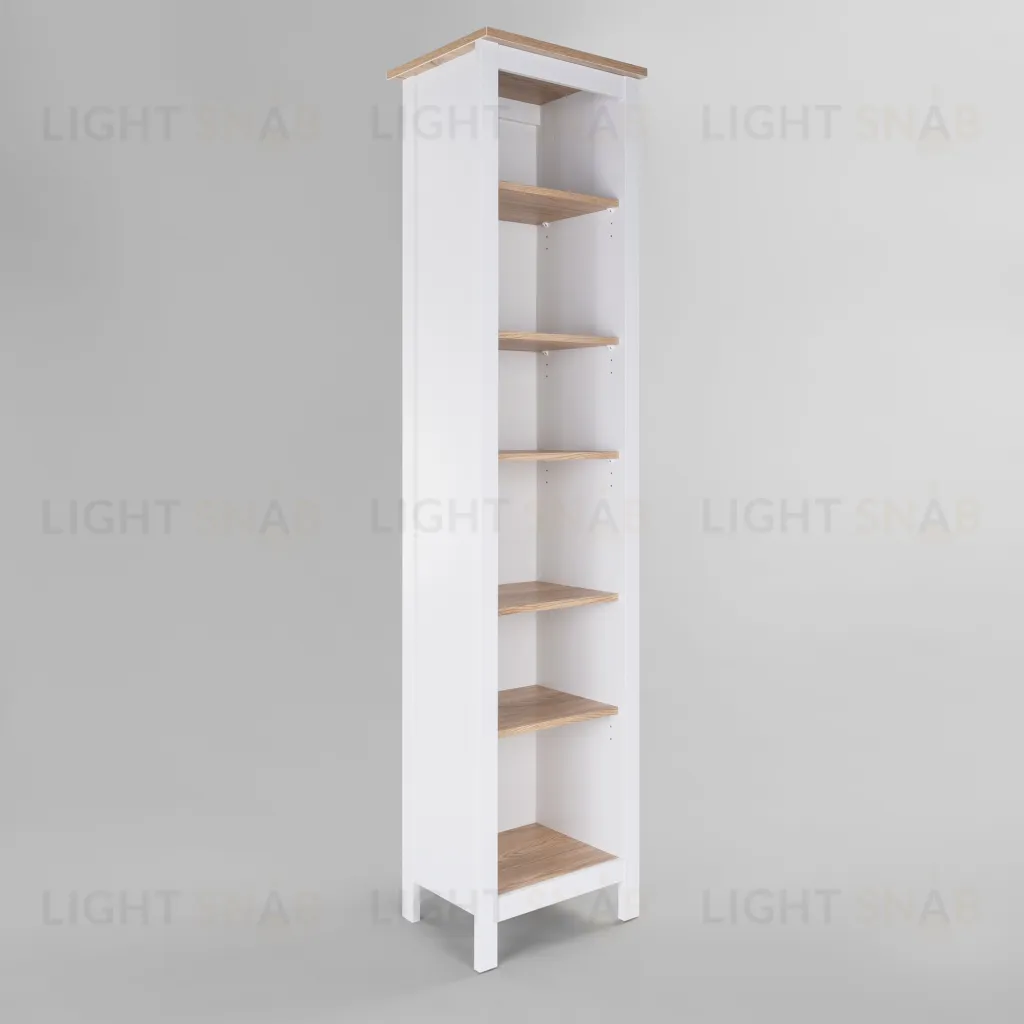2.08.07.100.14 САГА стеллаж 50 белый/ясень RU 2.08.07.100.14