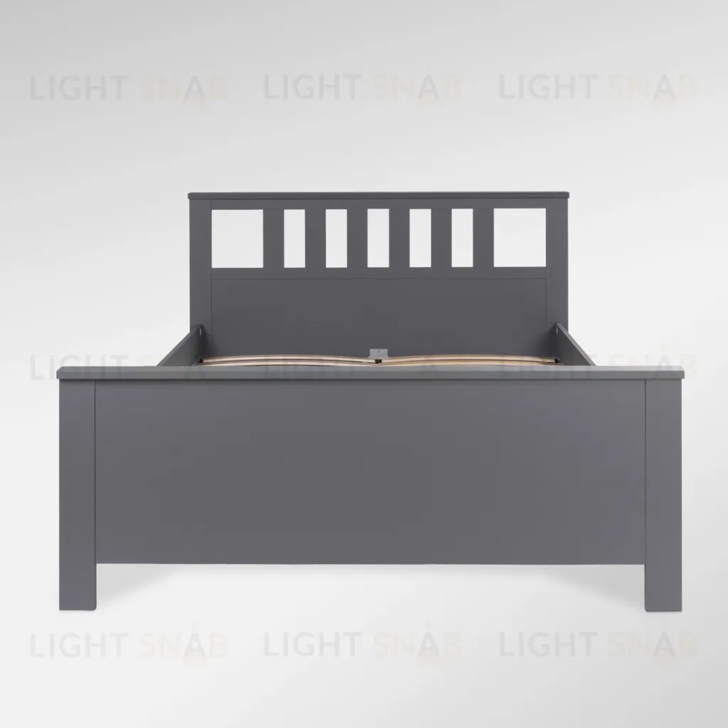 2.08.04.070.4 САГА кровать двойная 160х200 серая 2.08.04.070.4