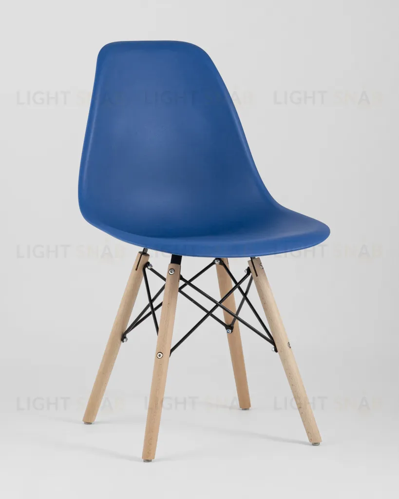 Стул Eames Style DSW синий (разборный каркас) УТ000037596