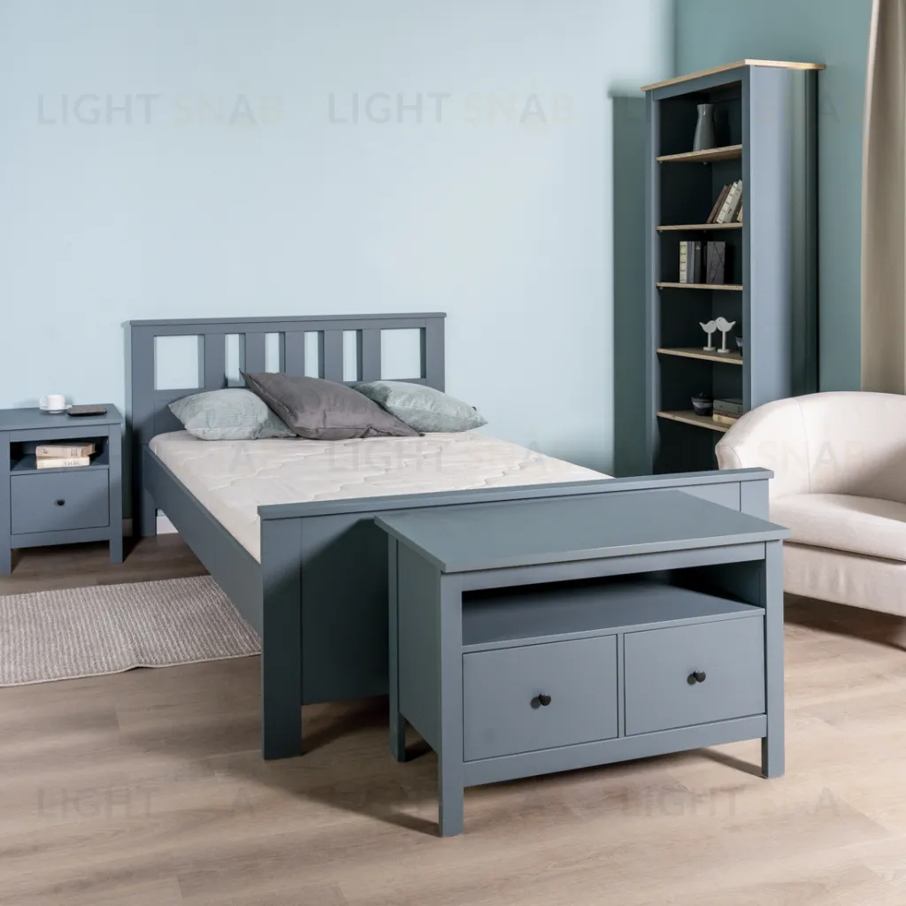 2.08.04.060.6 САГА кровать двойная 140х200 темно-бирюзовая 2.08.04.060.6