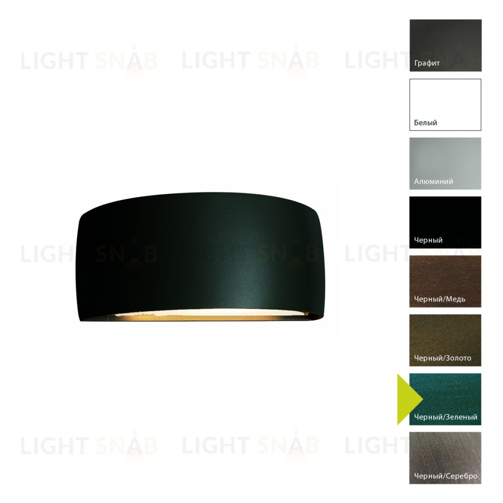 Настенный фонарь Norlys, VASA BG (Черный/Зеленый) 5019BG