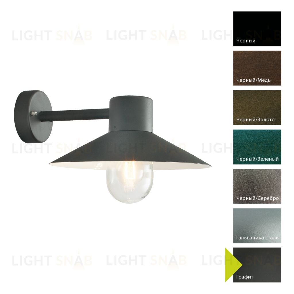 Настенный фонарь Norlys, LUND GR (Графит) 290GR