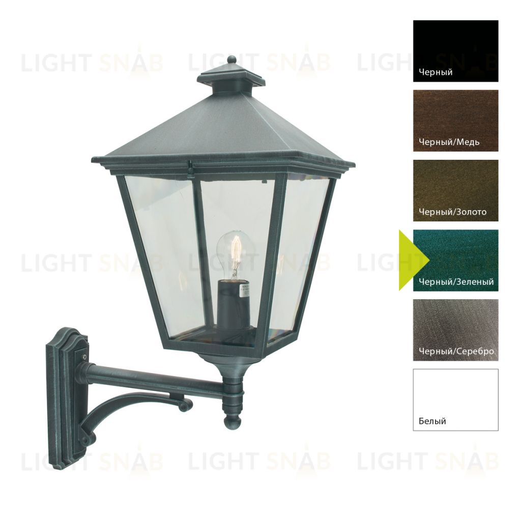 Настенный фонарь Norlys, LONDON BIG BG (Черный/Зеленый) 490BG