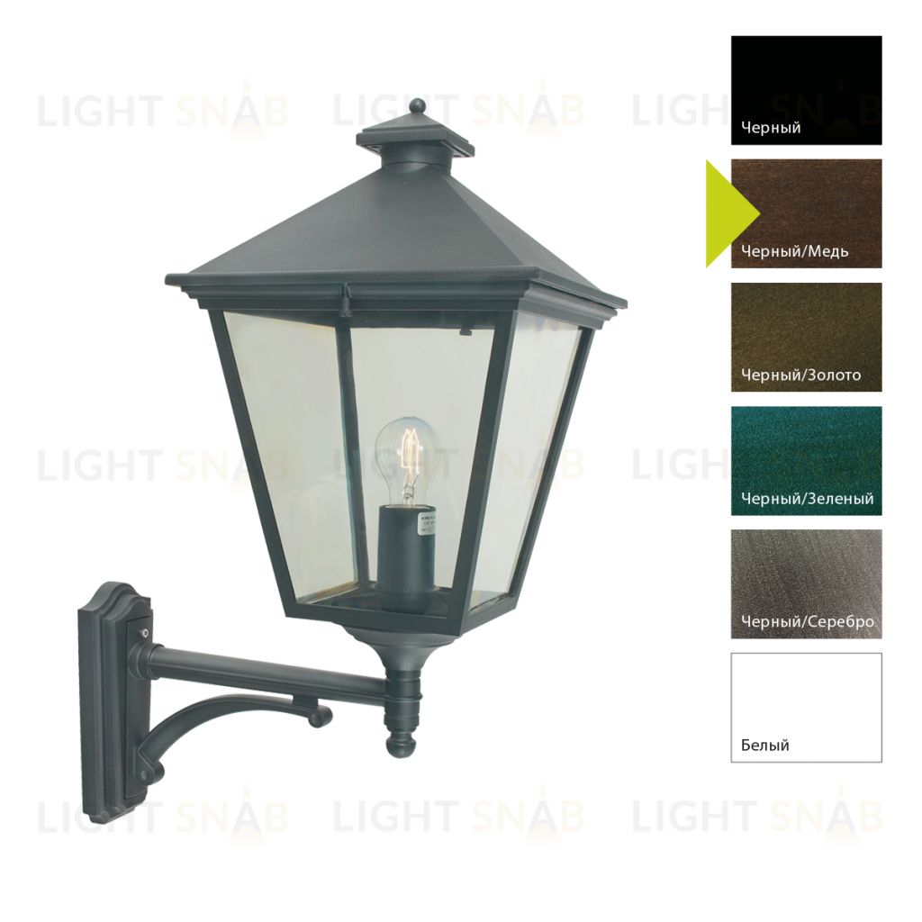 Настенный фонарь Norlys, LONDON BIG BC (Черный/Медь) 490BC