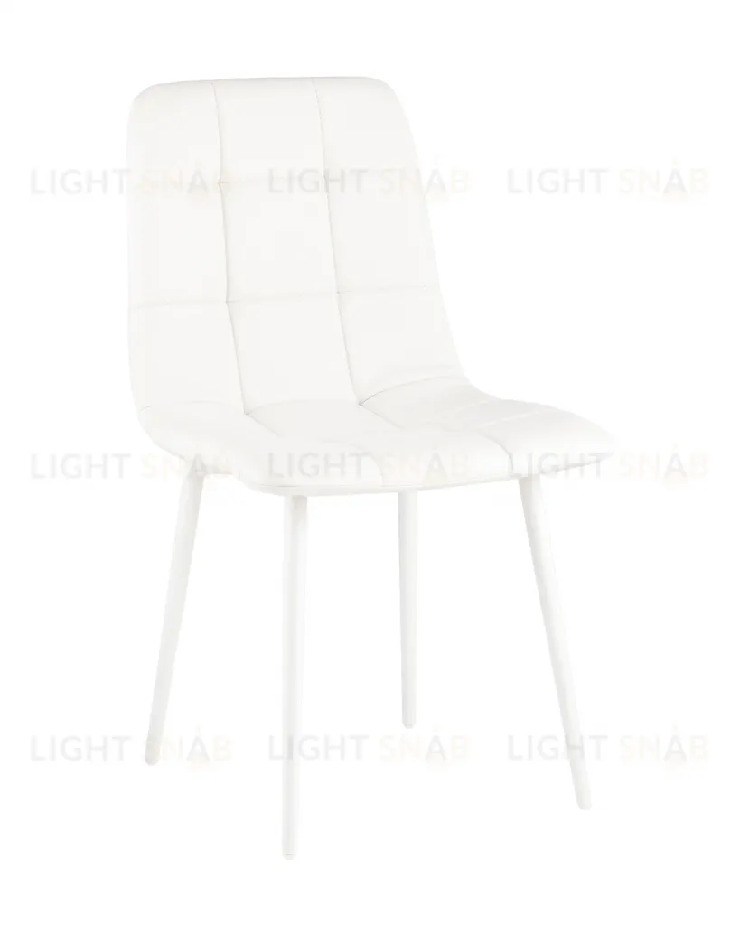 Стул Одди экокожа белый белые ножки УТ000039991