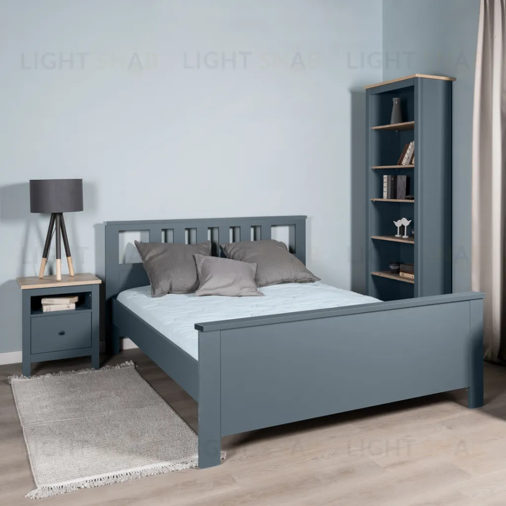 2.08.04.070.6 САГА кровать двойная 160х200 темно-бирюзовая 2.08.04.070.6