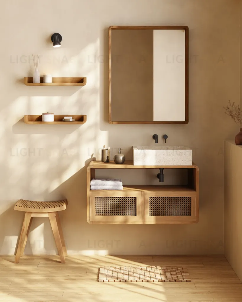 Набор из 2 полок Shamel из массива тика 50 х 5 см 110284