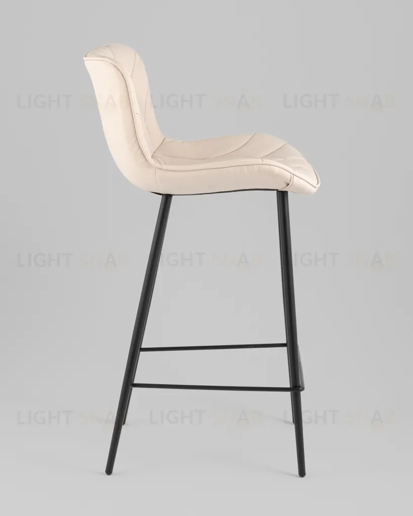 Стул полубарный Vault экокожа светло-серый УТ000039349