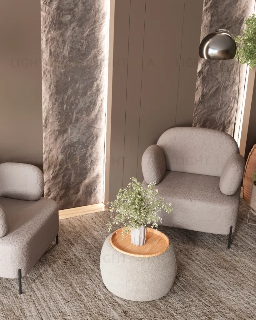 Пуф-столик Люкке с ящиком серый УТ000039380