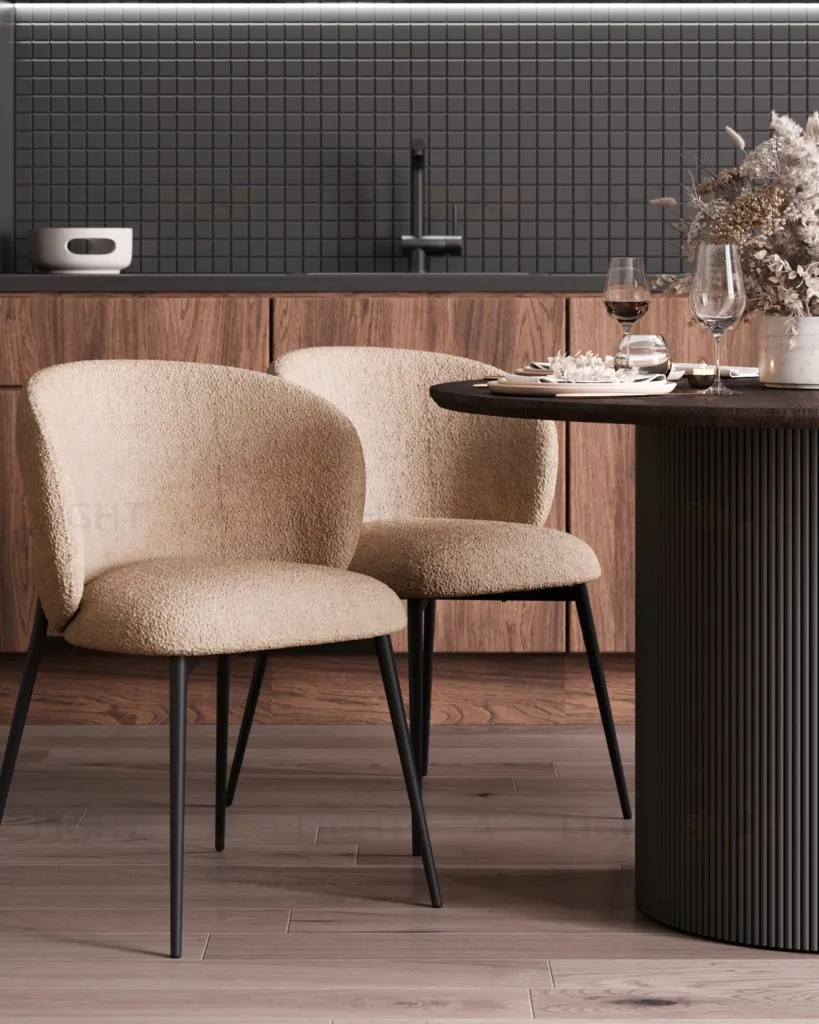 Стул Блейз букле капучино каркас серо-коричневый УТ000039642