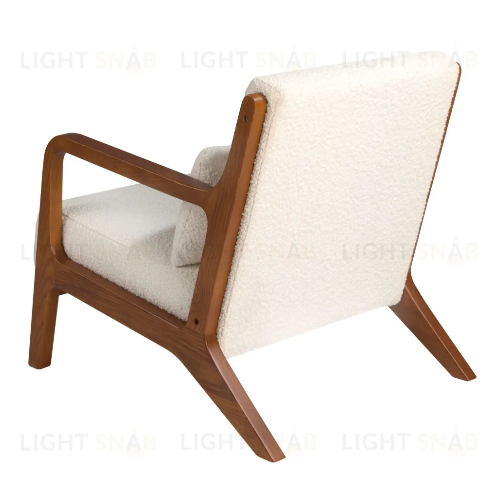 Кресло 5100/DC1580 с тканевой обивкой и деревянной конструкцией цвета ореха 150593