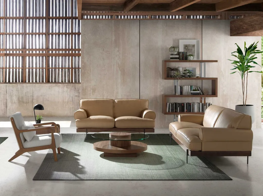 Кресло 5100/DC1580 с тканевой обивкой и деревянной конструкцией цвета ореха 150593