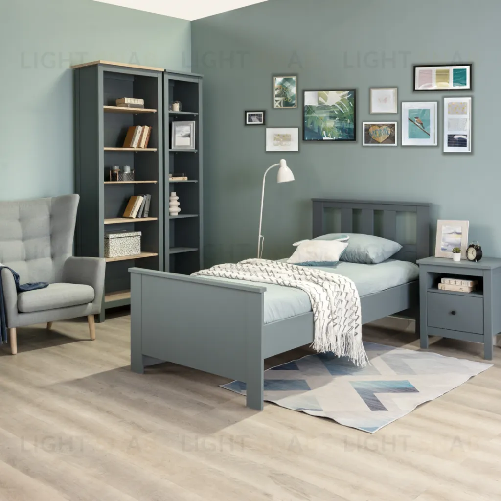 2.08.04.050.6 САГА кровать одинарная 90х200 темно-бирюзовая 2.08.04.050.6