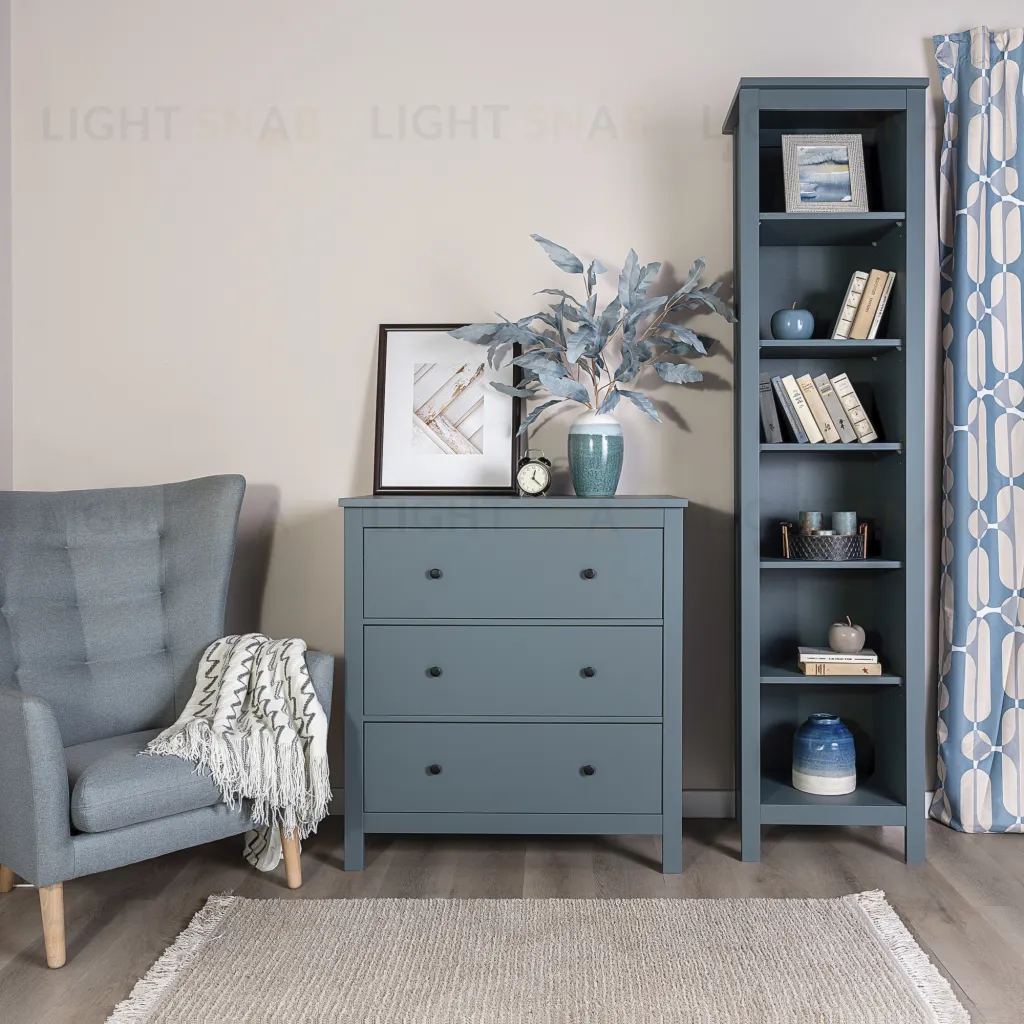 2.08.02.020.6 САГА комод 3 ящика темно-бирюзовый 2.08.02.020.6