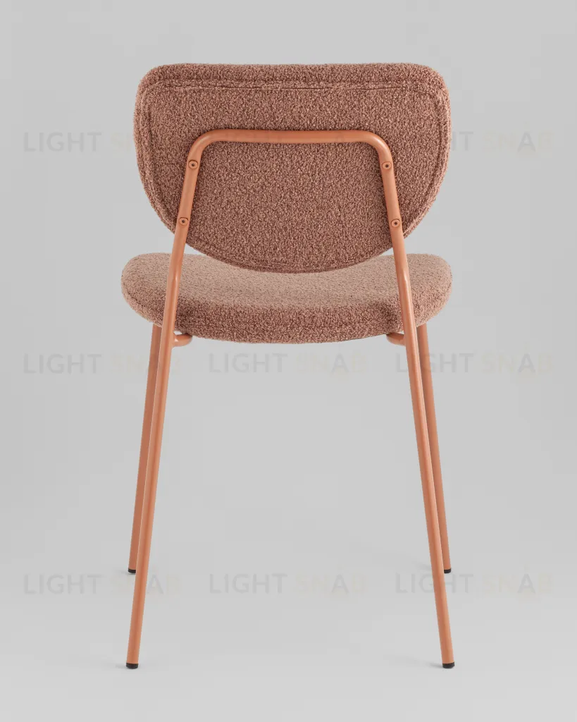 Стул обеденный Gigi коричневый букле розовые ножки УТ000039037