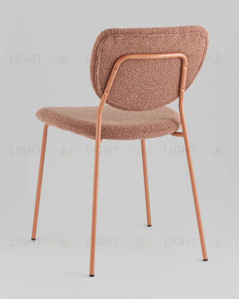 Стул обеденный Gigi коричневый букле розовые ножки УТ000039037