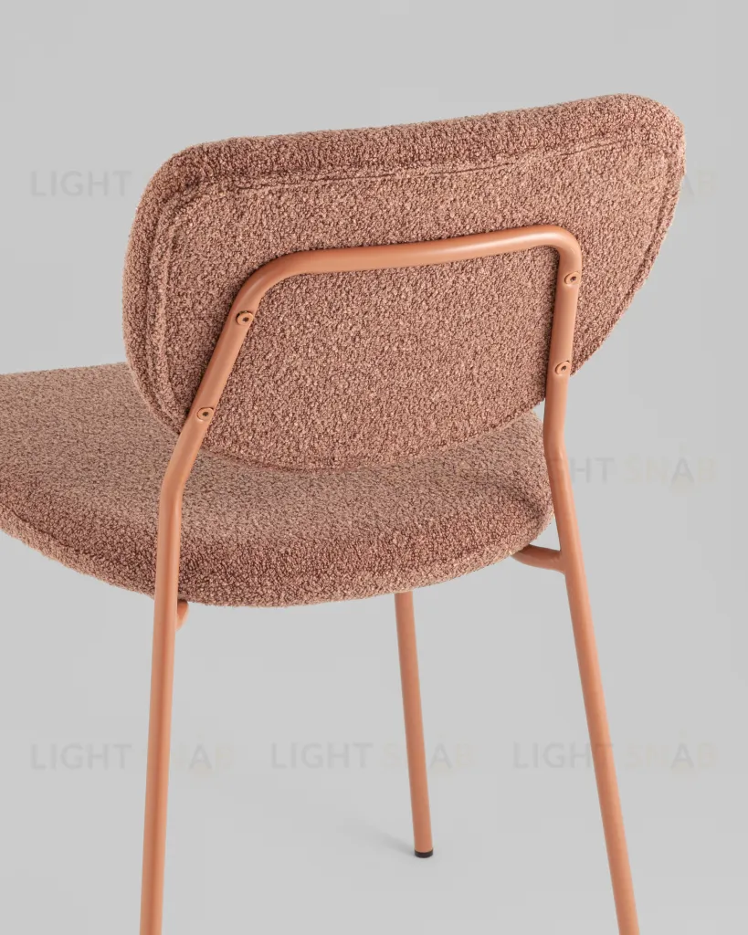 Стул обеденный Gigi коричневый букле розовые ножки УТ000039037