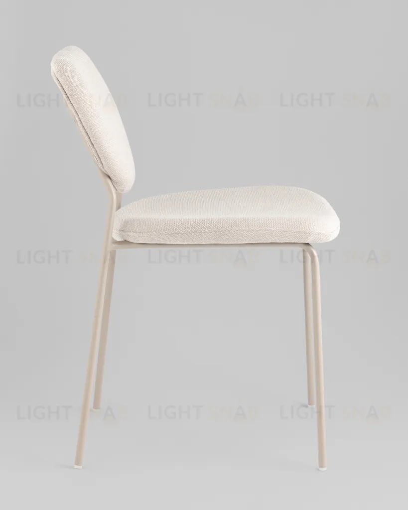 Стул обеденный Gigi шенилл бежевый кремовые ножки УТ000039034