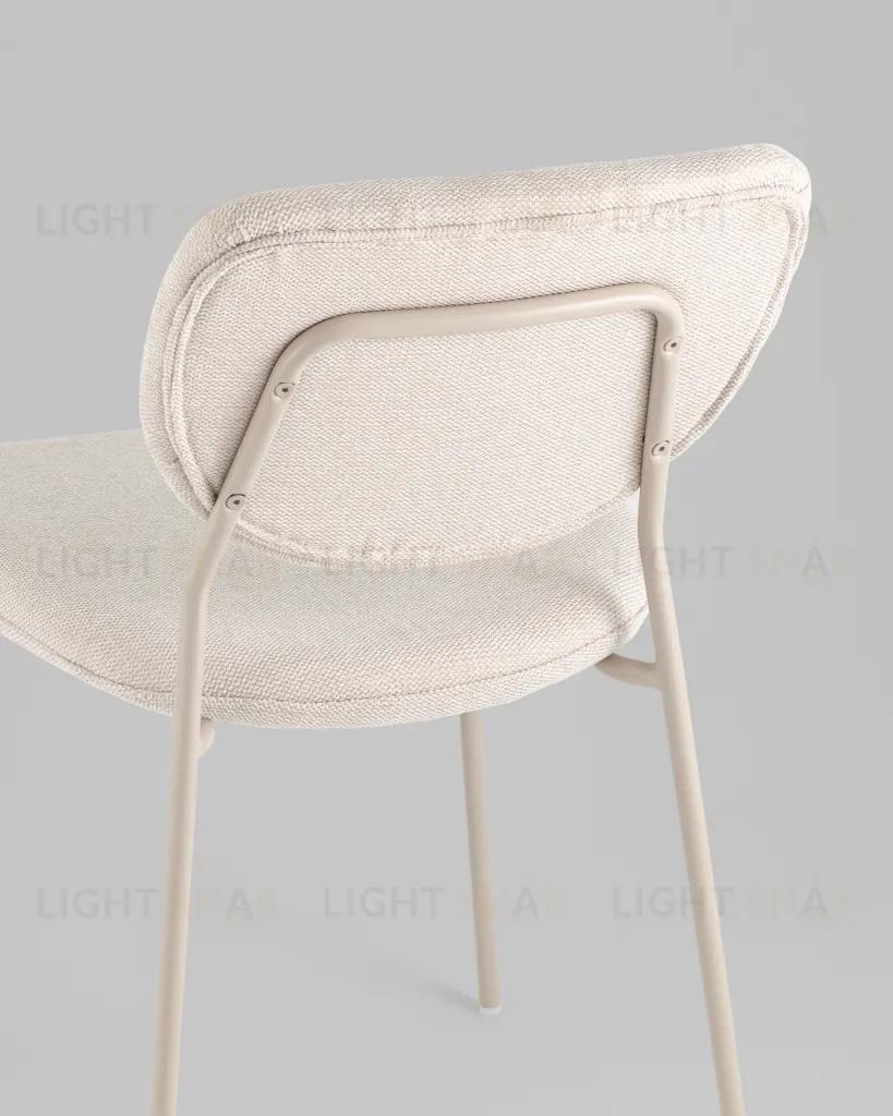 Стул обеденный Gigi шенилл бежевый кремовые ножки УТ000039034