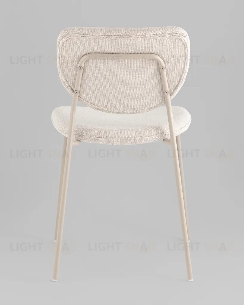 Стул обеденный Gigi шенилл бежевый кремовые ножки УТ000039034