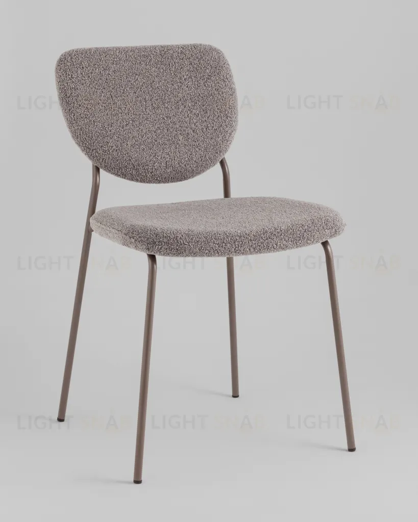 Стул обеденный Gigi тёмно-серый букле серые ножки УТ000039039