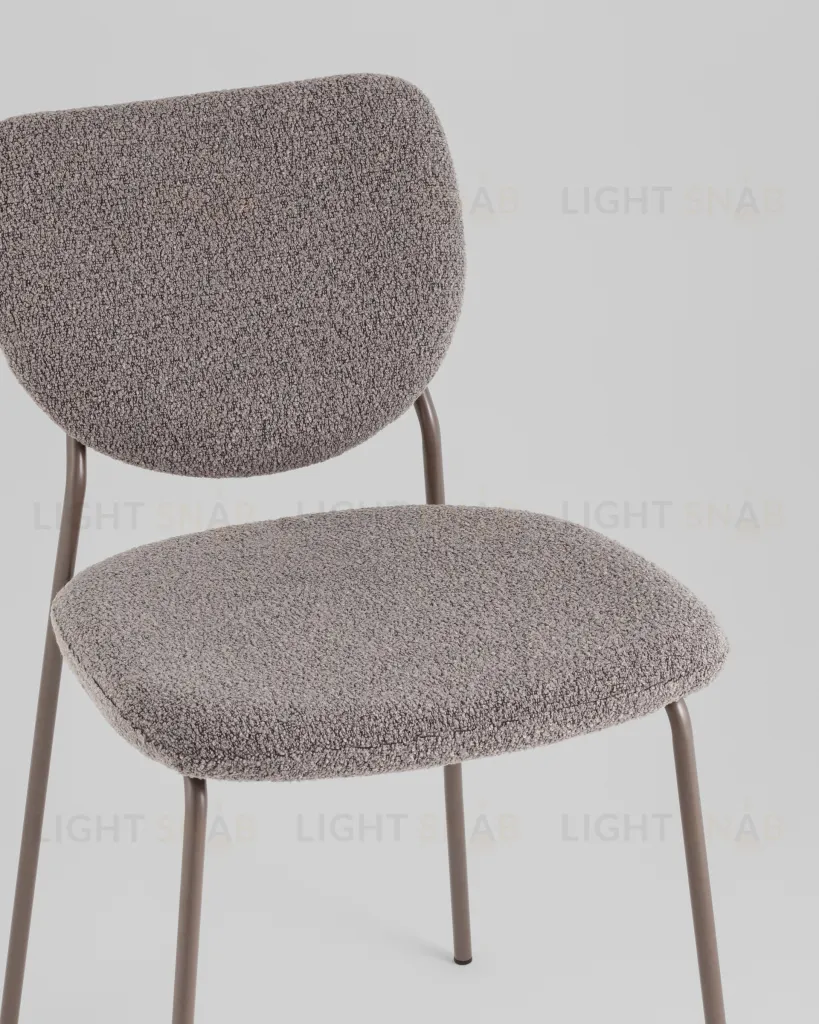 Стул обеденный Gigi тёмно-серый букле серые ножки УТ000039039