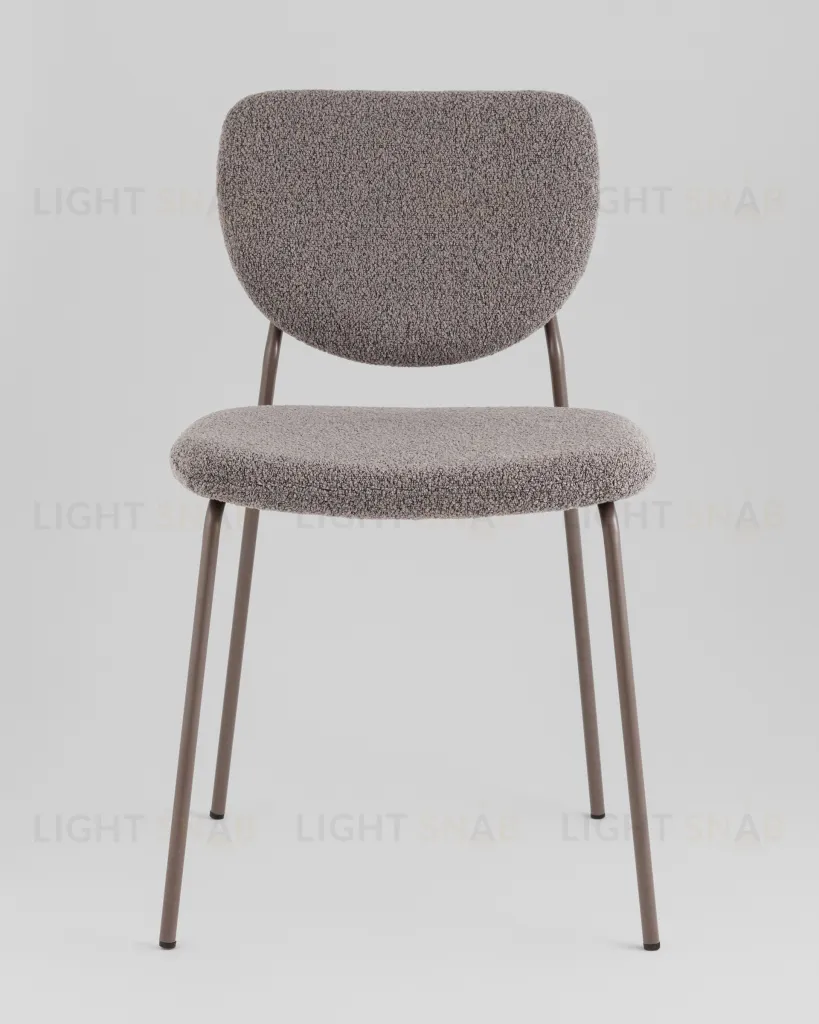 Стул обеденный Gigi тёмно-серый букле серые ножки УТ000039039