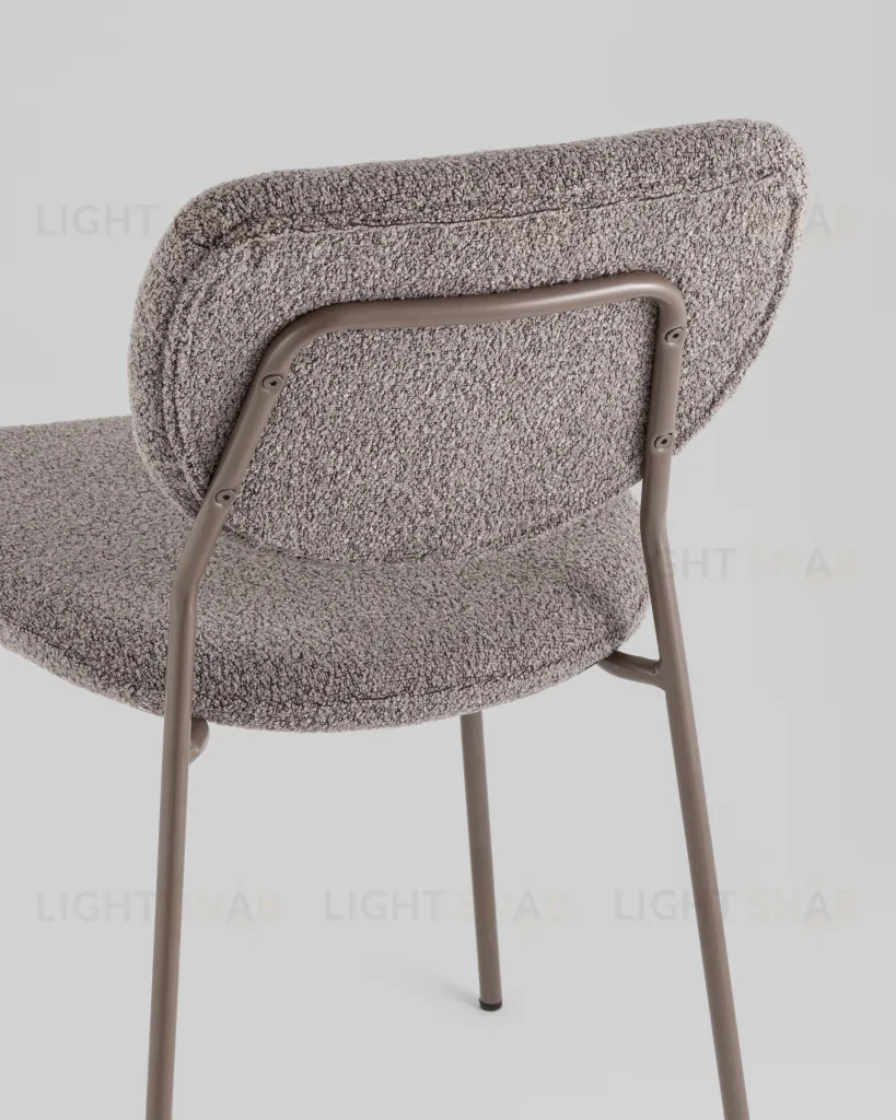 Стул обеденный Gigi тёмно-серый букле серые ножки УТ000039039