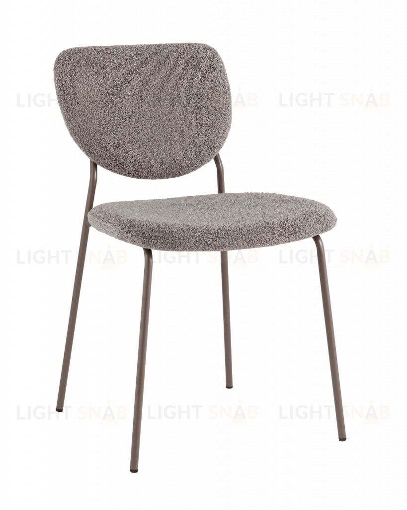 Стул обеденный Gigi тёмно-серый букле серые ножки УТ000039039