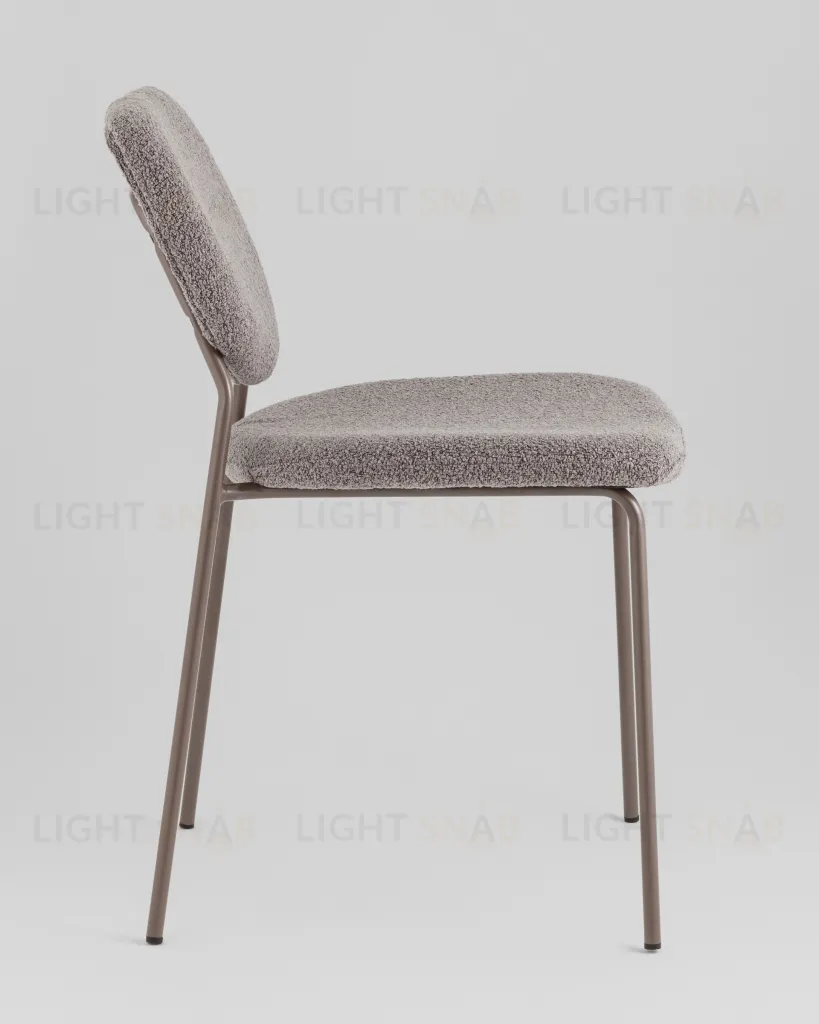 Стул обеденный Gigi тёмно-серый букле серые ножки УТ000039039