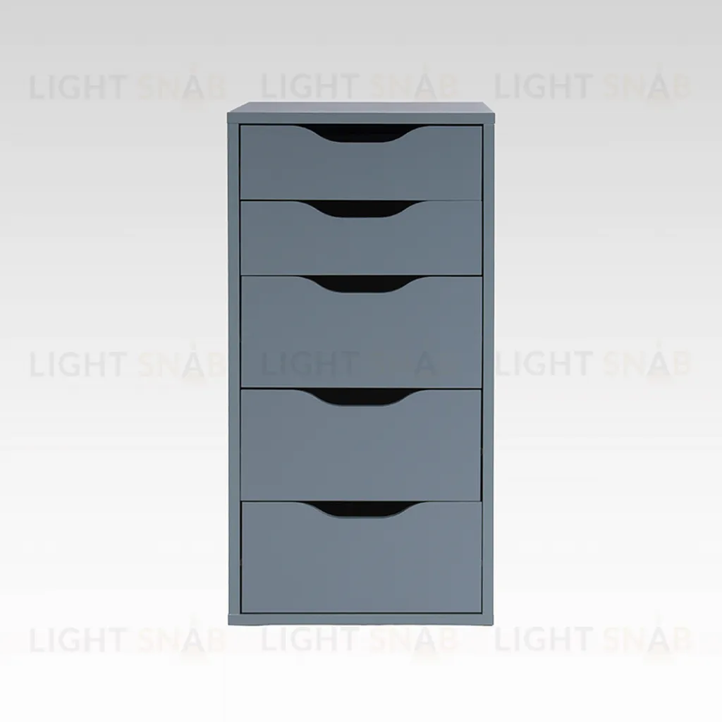 S01026 Ингар 5 комод 36x71x53, серо-бирюзовый S01026