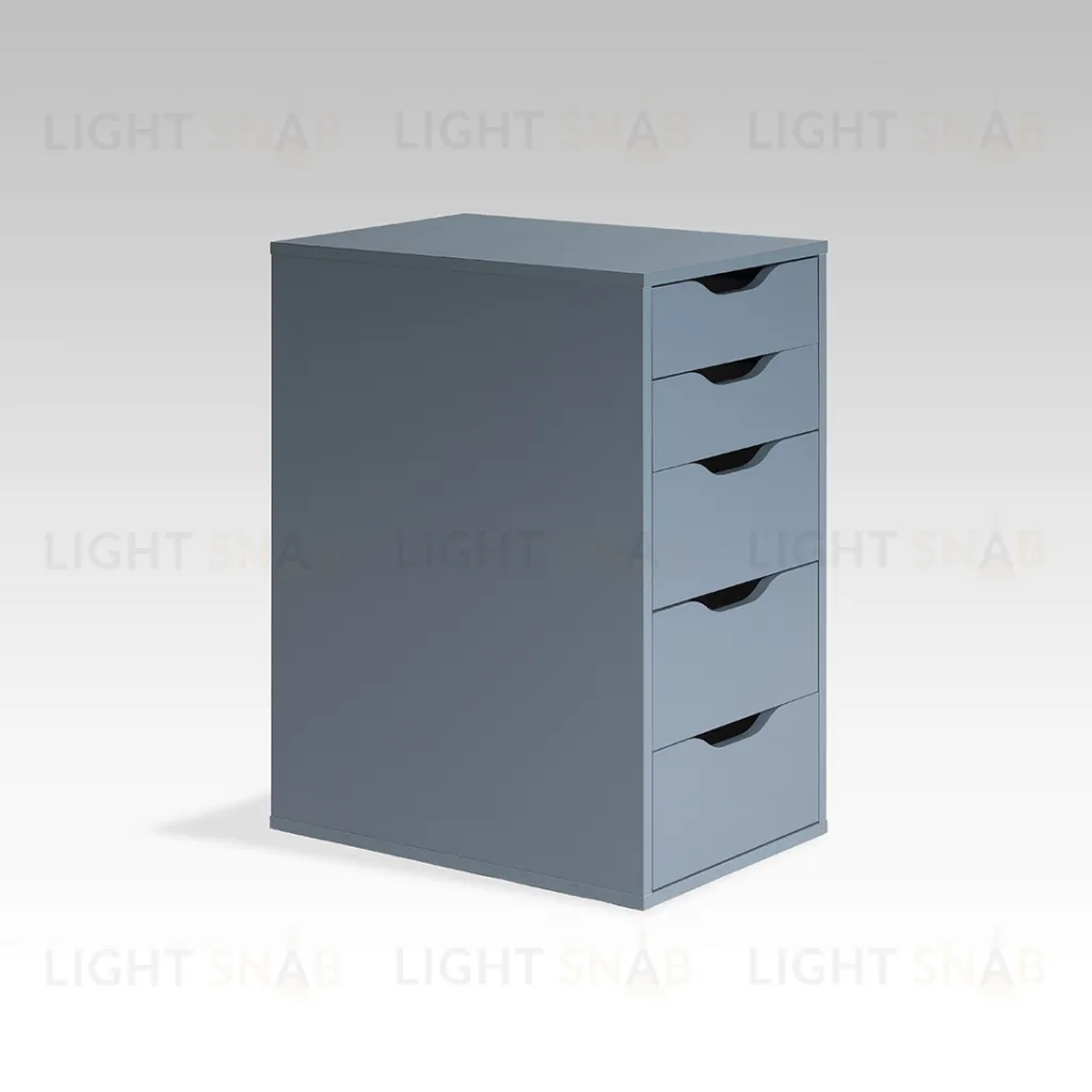 S01026 Ингар 5 комод 36x71x53, серо-бирюзовый S01026