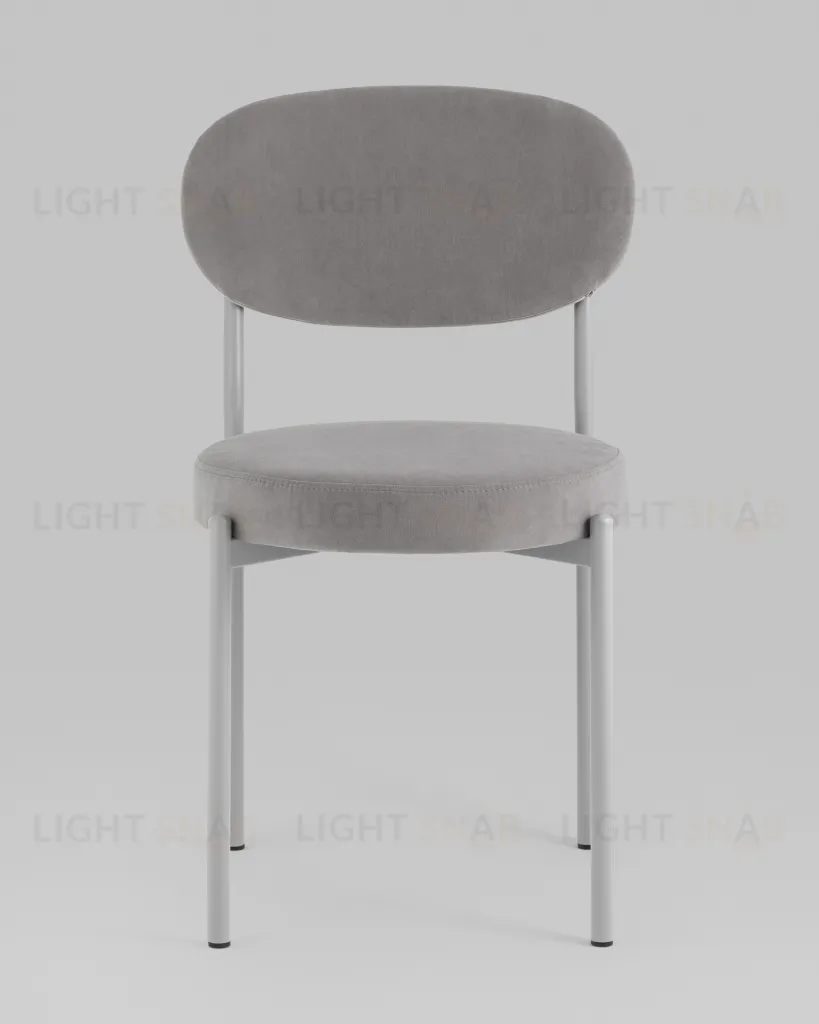 Стул Бриф SN велюр серый каркас светло-серый муар УТ000039448