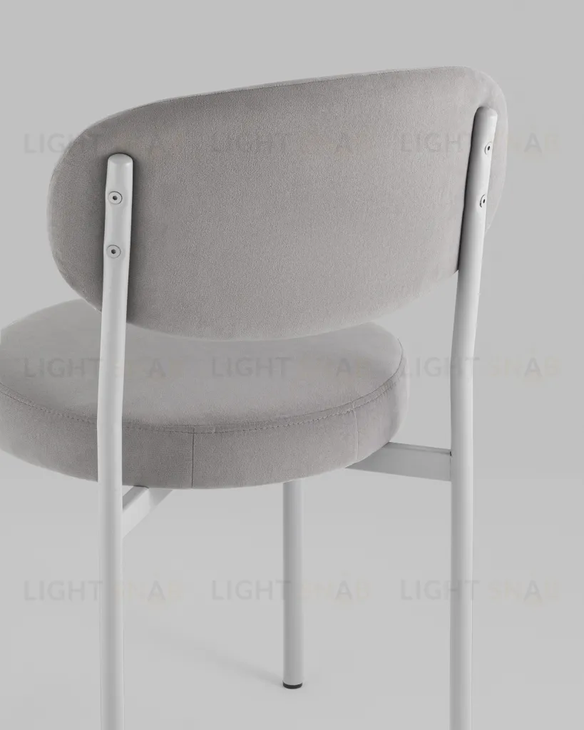 Стул Бриф SN велюр серый каркас светло-серый муар УТ000039448