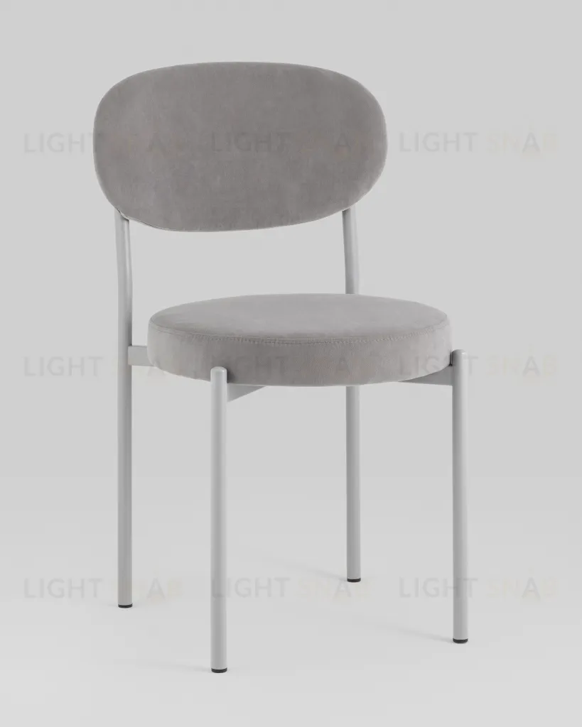 Стул Бриф SN велюр серый каркас светло-серый муар УТ000039448