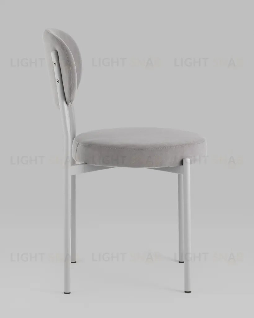 Стул Бриф SN велюр серый каркас светло-серый муар УТ000039448