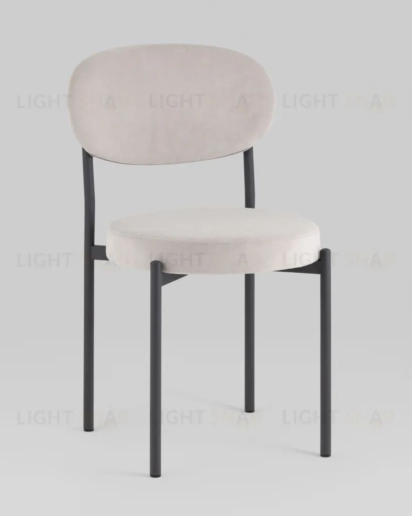 Стул Бриф SN велюр светло-серый каркас антрацитовый муар УТ000039449