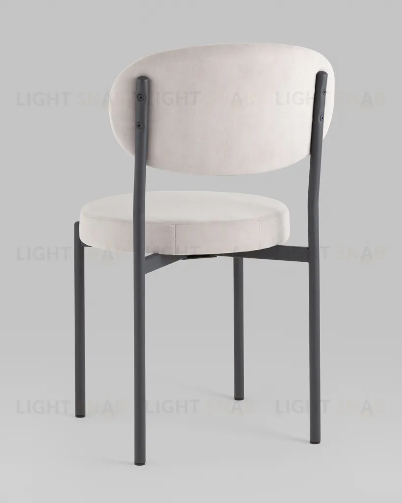 Стул Бриф SN велюр светло-серый каркас антрацитовый муар УТ000039449