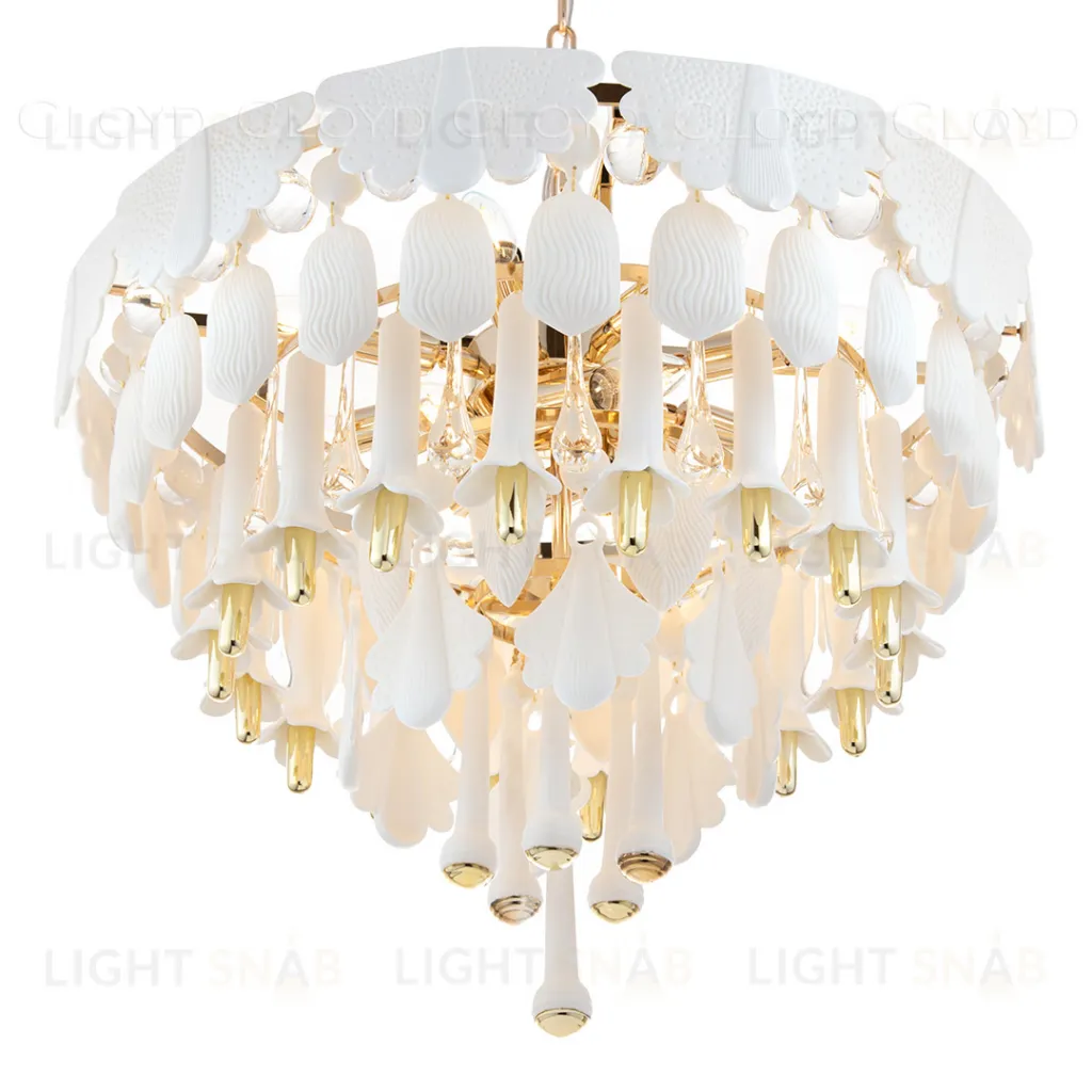  Люстра Cloyd PLINSE C12 / Ø61 см - керамика - золото (арт.11456)  11456