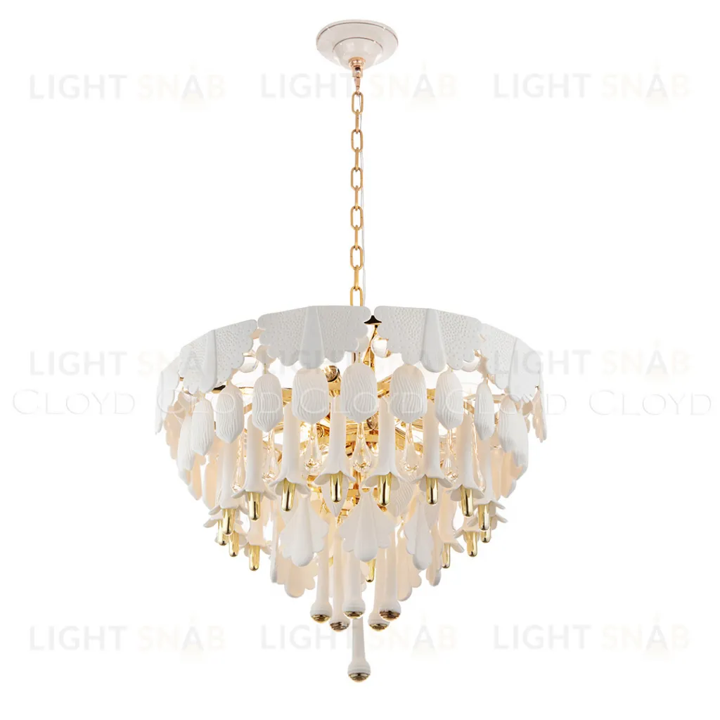  Люстра Cloyd PLINSE C12 / Ø61 см - керамика - золото (арт.11456)  11456